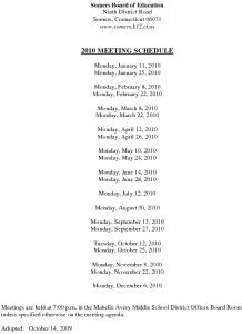 Icon of 2010 Brd Of Education Meeting Schedule